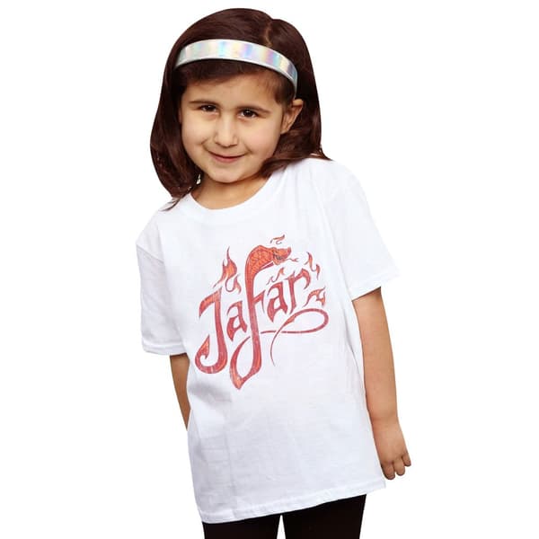 Disney T-shirt i bomull med logotyp och flammor från Jafar i Aladdin-filmen