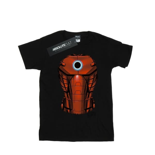Marvel Girls Iron Man Chest Burst Cotton T-Shirt