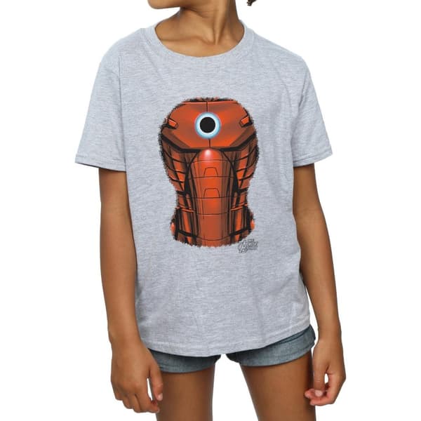 Marvel Girls Iron Man Chest Burst Cotton T-Shirt