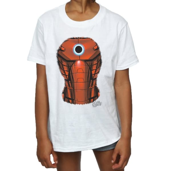 Marvel Girls Iron Man Chest Burst Cotton T-Shirt