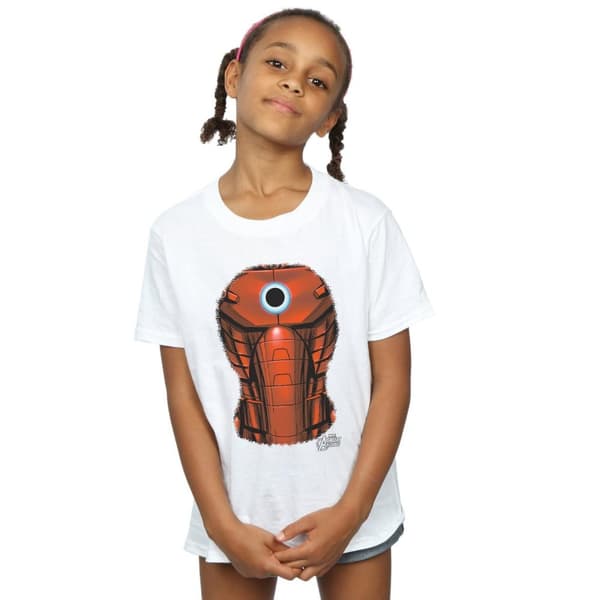 Marvel Girls Iron Man Chest Burst Cotton T-Shirt