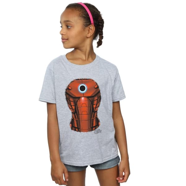 Marvel Girls Iron Man Chest Burst Cotton T-Shirt