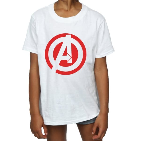 Marvel Girls Avengers Assemble Solid A Logo Cotton T-Shirt