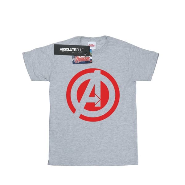 Marvel T-shirt i bomull med A-logotyp - Avengers Assemble - för flickor