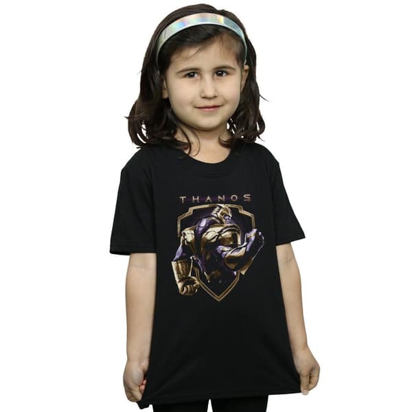 Marvel Girls Avengers Endgame Thanos Shield Cotton T-Shirt