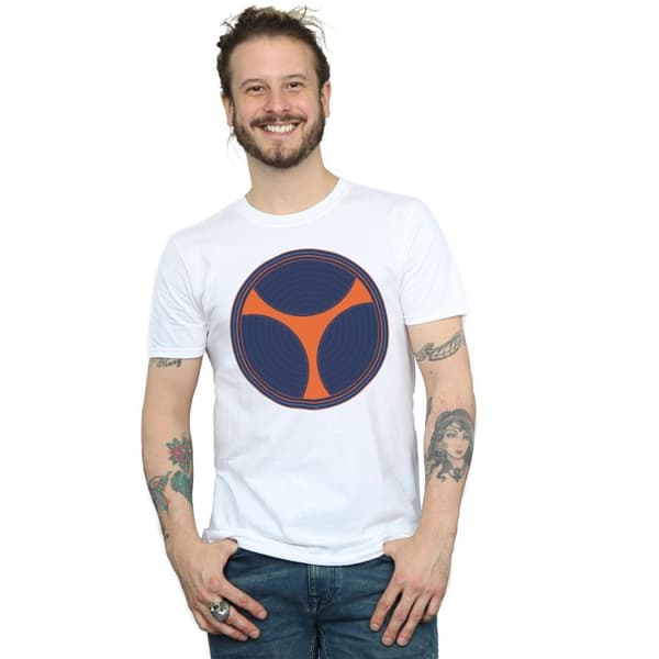 Marvel Mens Black Widow Movie Taskmaster Distressed Shield T-Shirt