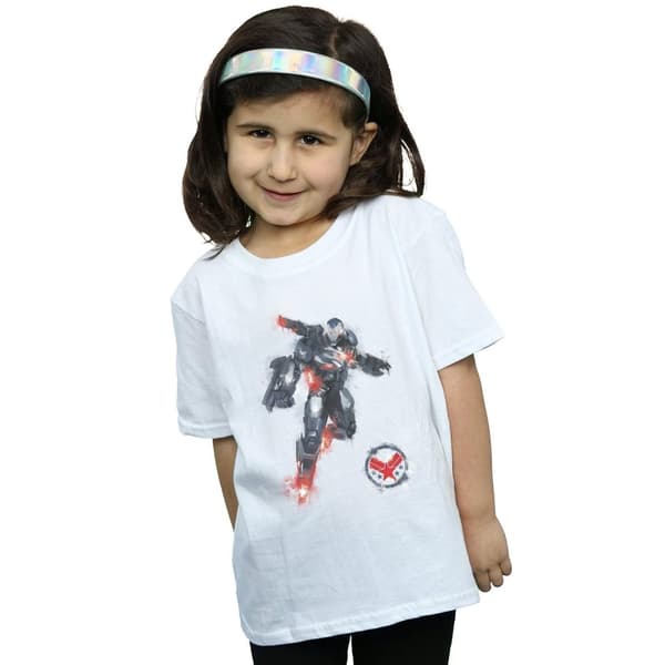 Marvel Girls Avengers Endgame Painted War Machine Cotton T-Shirt