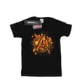 Miniatyrbillede 1 af 5: Marvel Girls Avengers Assemble Halloween Spider Logo Cotton T-Shirt