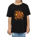 Miniatyrbillede 3 af 5: Marvel Girls Avengers Assemble Halloween Spider Logo Cotton T-Shirt