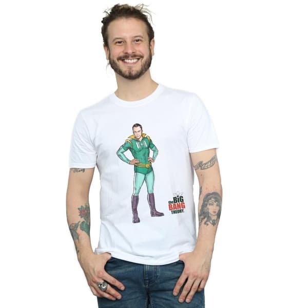 The Big Bang Theory Mens Sheldon Superhero T-Shirt