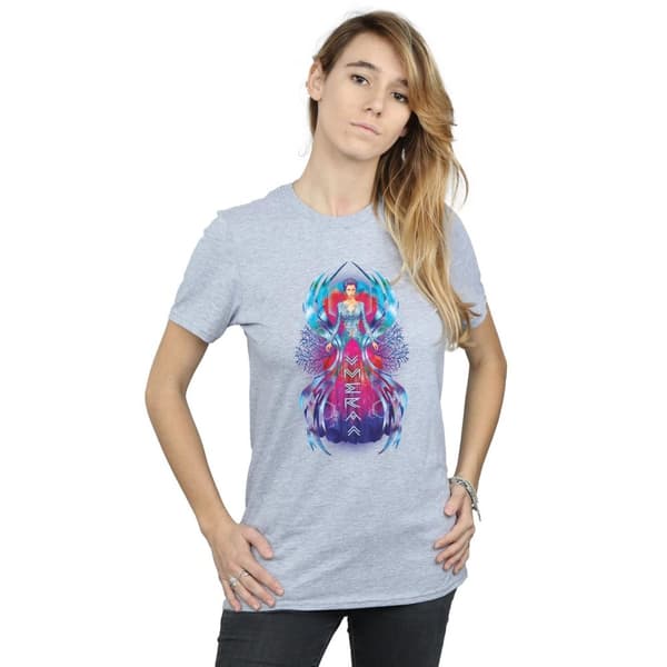 DC Comics Womens/Ladies Aquaman Mera Dress Cotton Boyfriend T-Shirt