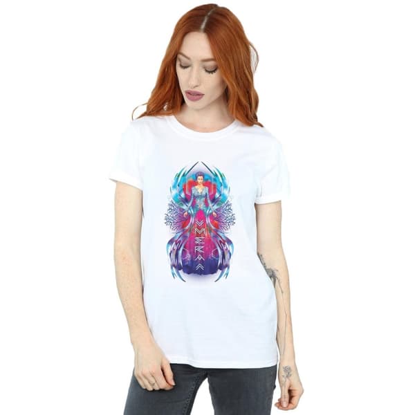 DC Comics Womens/Ladies Aquaman Mera Dress Cotton Boyfriend T-Shirt