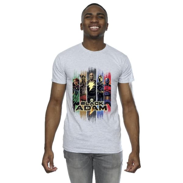 DC Comics Mens Black Adam JSA Complete Group T-Shirt