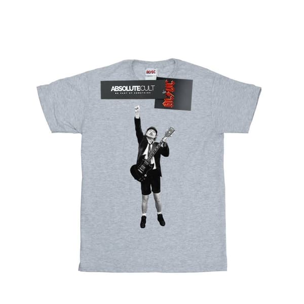 AC/DC Angus Young T-shirt med utskuret snitt i bomull för flickor