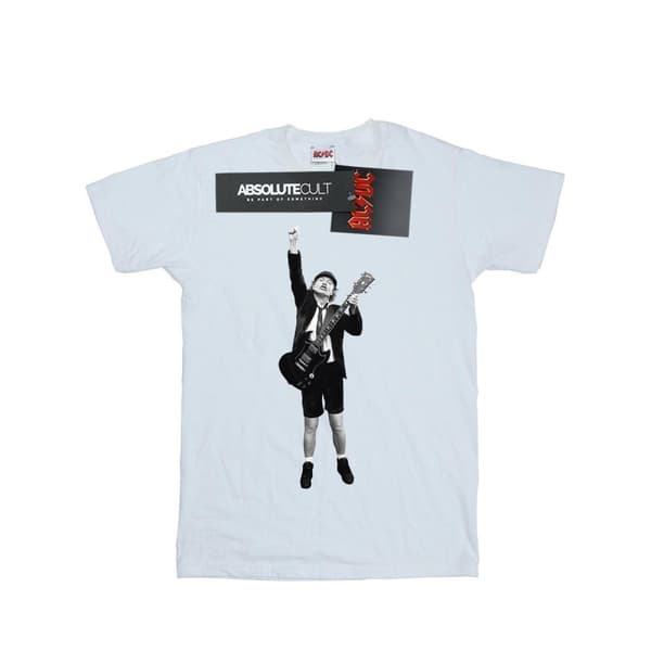 AC/DC Angus Young T-shirt med utskuret snitt i bomull för flickor