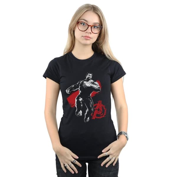 Marvel Womens/Ladies Avengers Endgame Mono Hulk Cotton T-Shirt