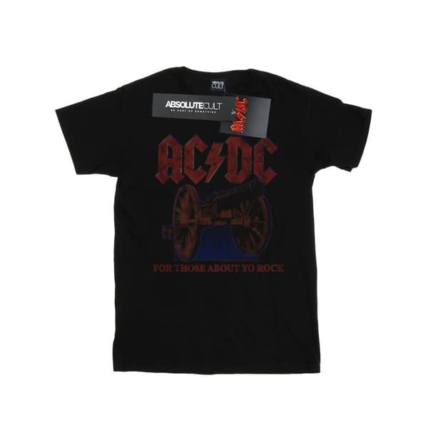 AC/DC Womens/Ladies For Those About To Rock Canon Cotton Boyfriend T-Shirt