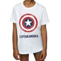Miniatyrbild 3 av 5: Marvel T-shirt i bomull med Captain America-sköldtext för flickor