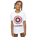 Miniatyrbild 2 av 5: Marvel T-shirt i bomull med Captain America-sköldtext för flickor