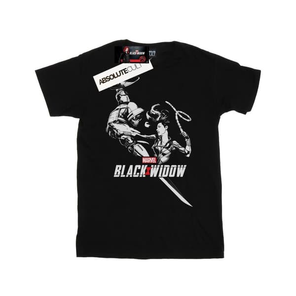 Marvel Womens/Ladies Black Widow Movie Taskmaster Battle Cotton Boyfriend T-Shirt Black S