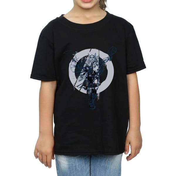 Marvel Girls Thor Circle Cotton T-Shirt