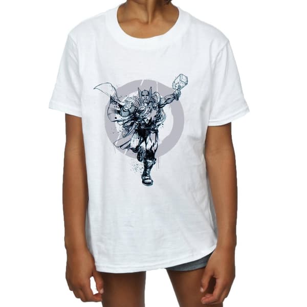 Marvel Girls Thor Circle Cotton T-Shirt