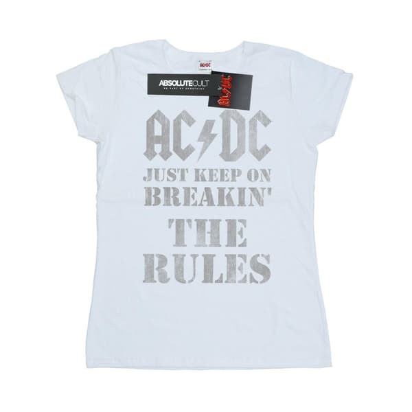 AC/DC Womens/Ladies Just Keep On Breaking The Rules Cotton T-Shirt