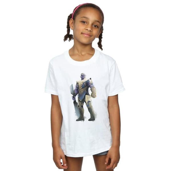 Marvel T-shirt i bomull med målad Thanos från Avengers Endgame för tjejer