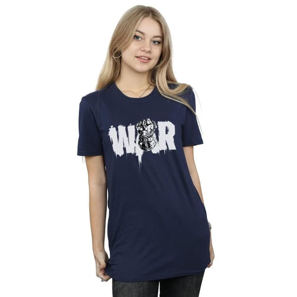 Marvel Womens/Ladies Avengers Infinity War Fist Cotton Boyfriend T-Shirt