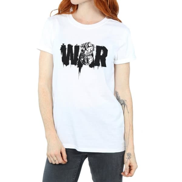 Marvel Womens/Ladies Avengers Infinity War Fist Cotton Boyfriend T-Shirt