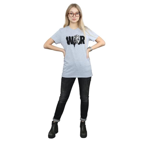 Marvel Womens/Ladies Avengers Infinity War Fist Cotton Boyfriend T-Shirt
