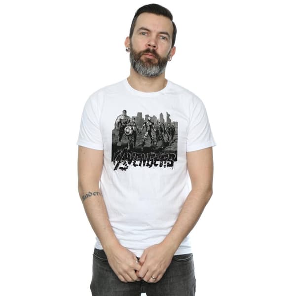 Marvel Mens Avengers Mono Team Art T-Shirt