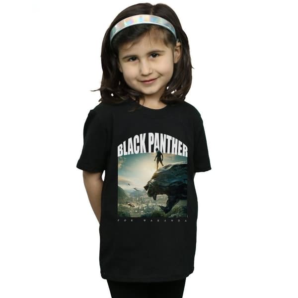 Marvel Girls Black Panther For Wakanda Cotton T-Shirt