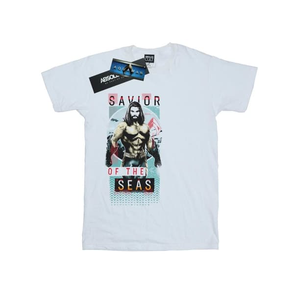 DC Comics Mens Aquaman Saviour Of The Seas T-Shirt White M