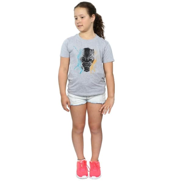 Marvel Black Panther Splash bomulls-T-shirt för flickor