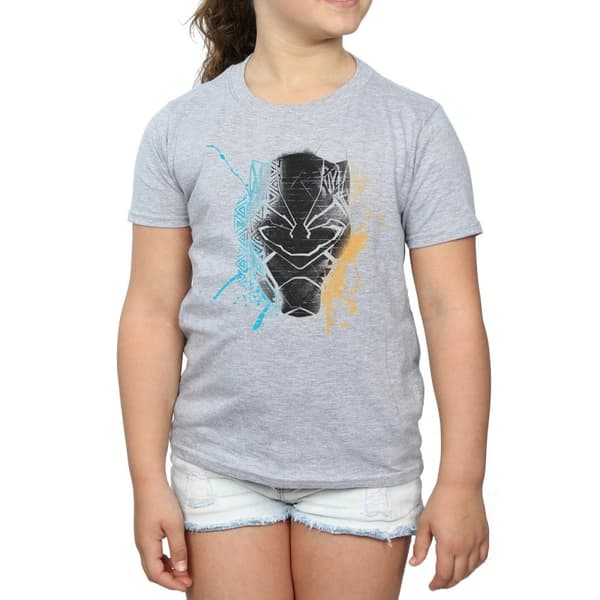 Marvel Black Panther Splash bomulls-T-shirt för flickor