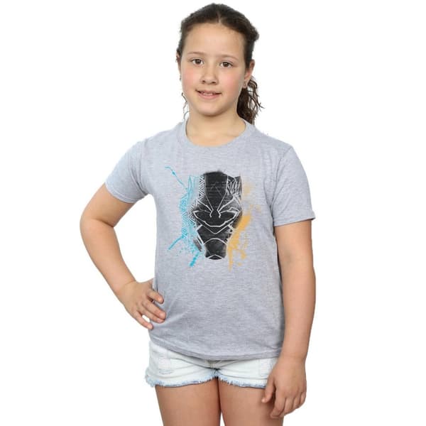 Marvel Black Panther Splash bomulls-T-shirt för flickor