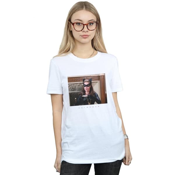 DC Comics Womens/Ladies Batman TV Series Catwoman Photo Cotton Boyfriend T-Shirt