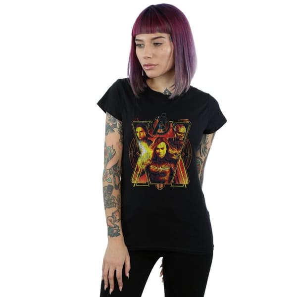 Marvel Womens/Ladies Avengers Endgame Distressed Sunburst Cotton T-Shirt