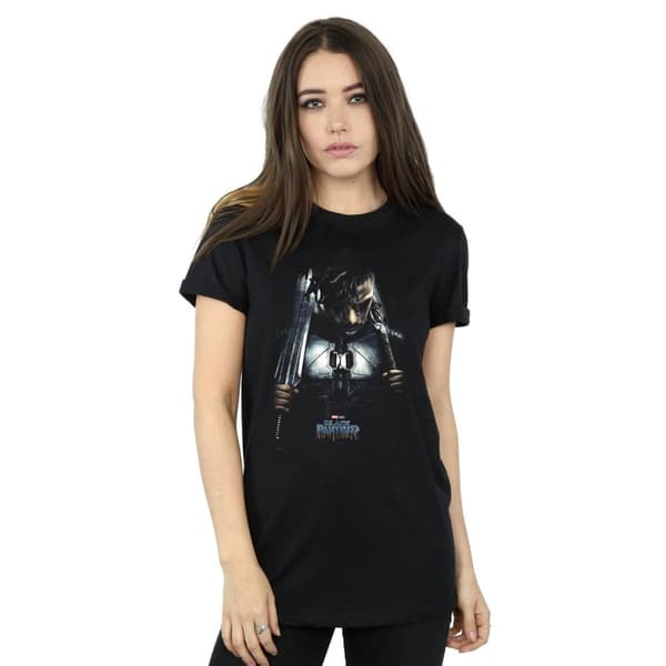 Marvel Womens/Ladies Black Panther Killmonger Poster Cotton Boyfriend T-Shirt