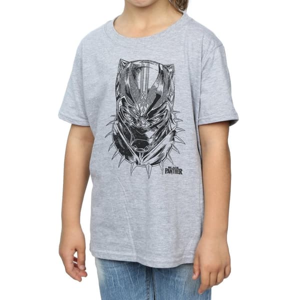 Marvel Black Panther Spray Headshot T-shirt i bomull för flickor