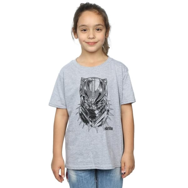 Marvel Black Panther Spray Headshot T-shirt i bomull för flickor