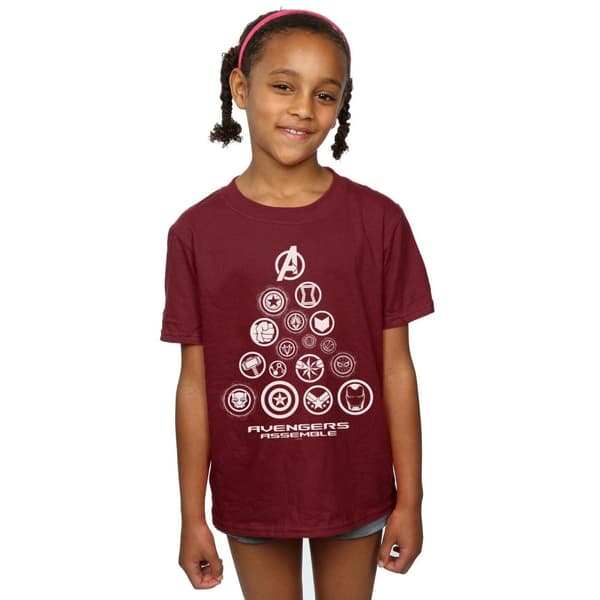 Marvel Girls Avengers Endgame Pyramid Icons T-shirt i bomull