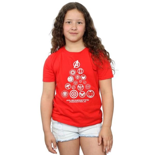 Marvel Girls Avengers Endgame Pyramid Icons T-shirt i bomull