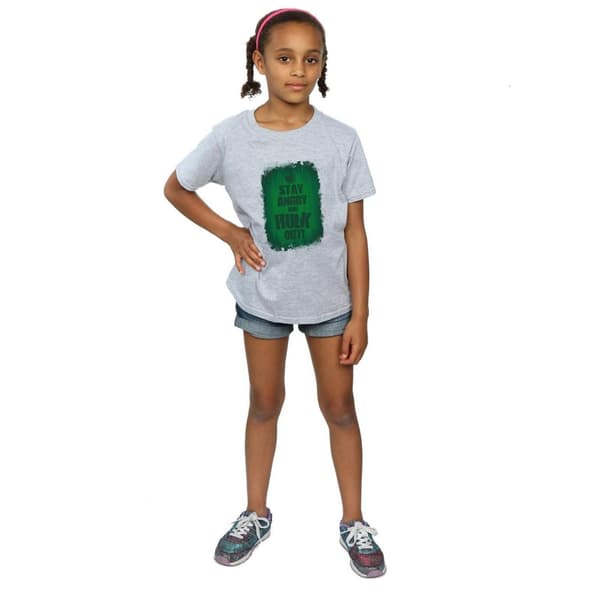 Marvel T-shirt i bomull för flickor - Hulken Stay Angry