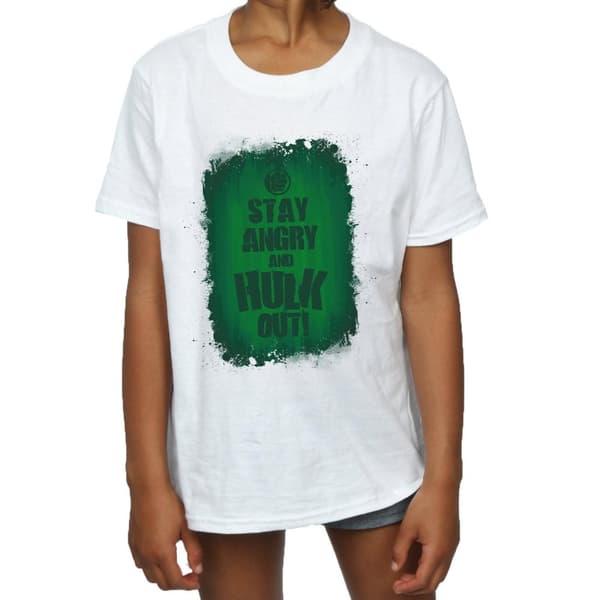 Marvel T-shirt i bomull för flickor - Hulken Stay Angry