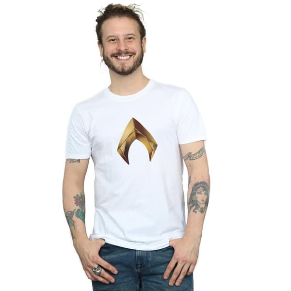 DC Comics Mens Aquaman Emblem T-Shirt