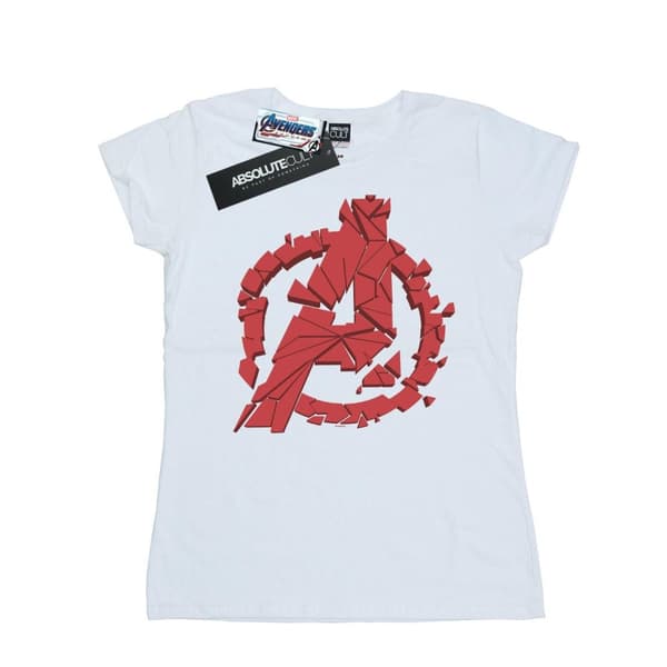 Marvel Womens/Ladies Avengers Endgame Shattered Logo Cotton T-Shirt