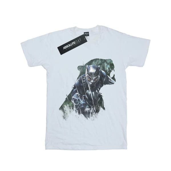 Marvel Girls Black Panther Wild Silhouette Cotton T-Shirt