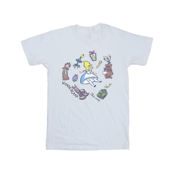 Disney Mens Alice In Wonderland Falling T-Shirt